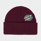 Santa Cruz Global Oval Dot Beanie Dark Cherry | Santa Cruz | Beanie - Northshore Newquay - Surf/Skate