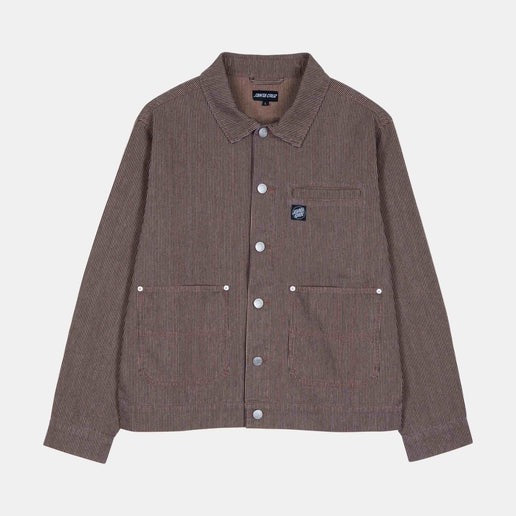 Santa Cruz Rail Road Jacket-Brown Hickory Stripe | Santa Cruz |