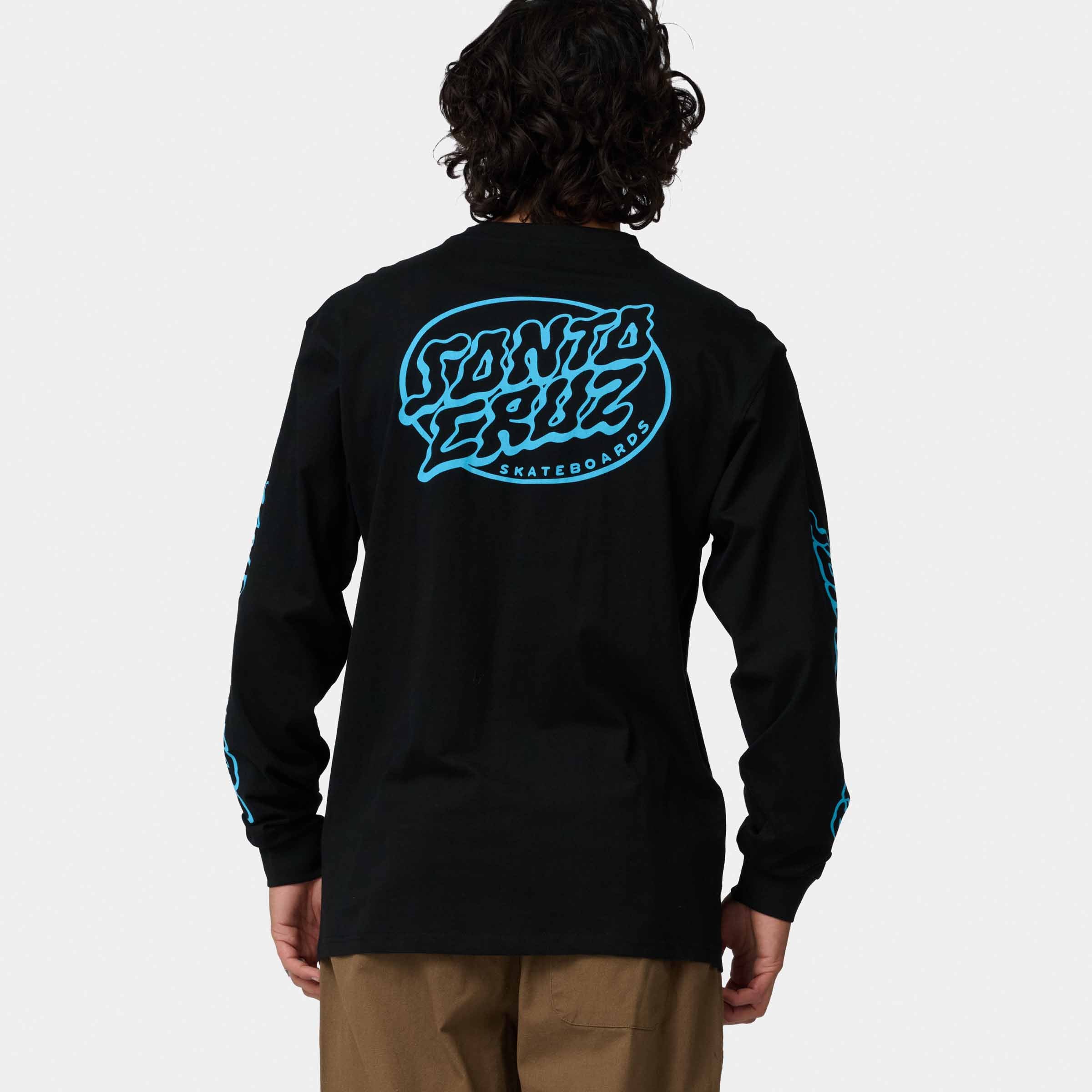 Santa Cruz Mono Vertigo Dot Long sleeve T-Shirt-Black | Santa Cruz | - Northshore Newquay - Surf/Skate Shop