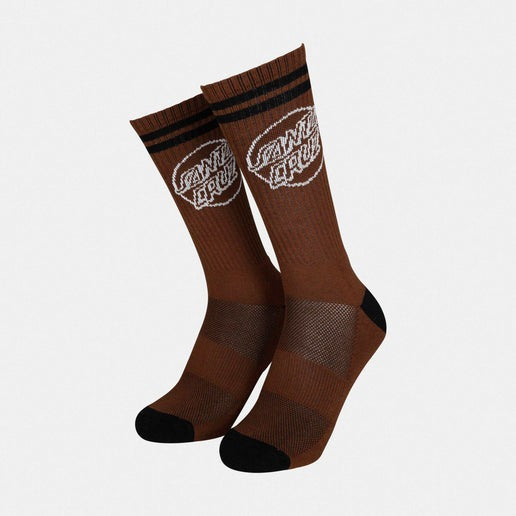 Santa Cruz Kick Socks-2 Pack-Chestnut/Black&White/Dark Moss | Santa Cruz |