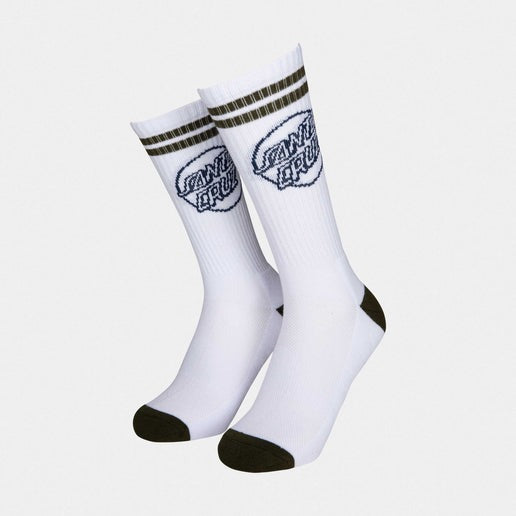 Santa Cruz Kick Socks-2 Pack-Chestnut/Black&White/Dark Moss | Santa Cruz |