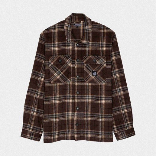 Santa Cruz Lodge shirt-Chestnut Check | Santa Cruz | - Northshore Newquay - Surf/Skate