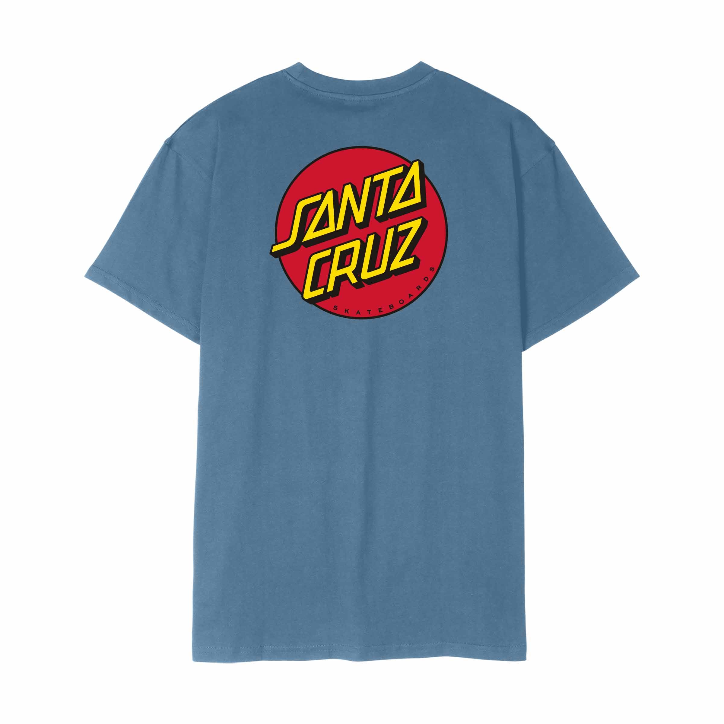 Santa Cruz Classic Dot T-Shirt-Faded Denim | Santa Cruz | - Northshore Newquay - Surf/Skate Shop