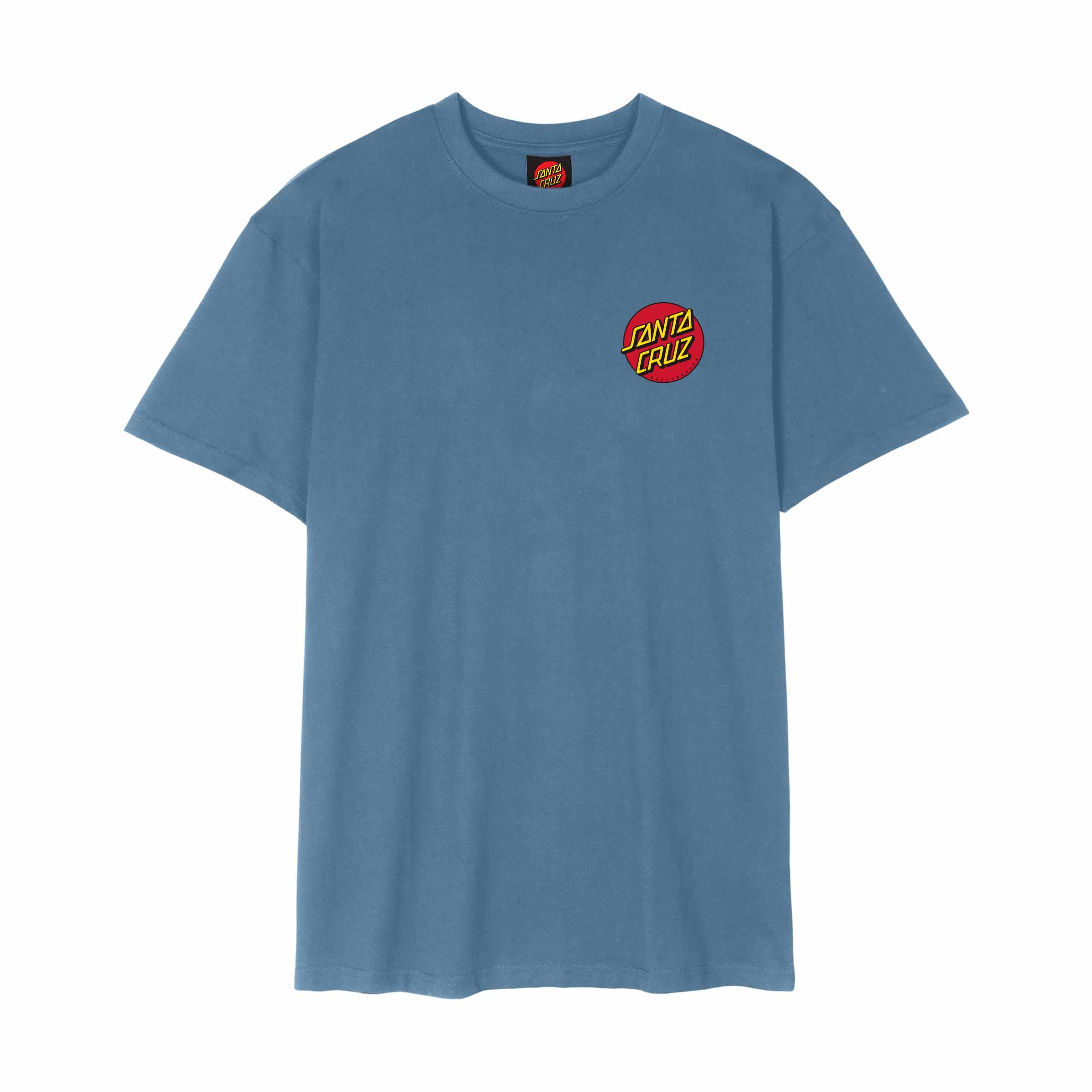 Santa Cruz Classic Dot T-Shirt-Faded Denim | Santa Cruz | - Northshore Newquay - Surf/Skate Shop