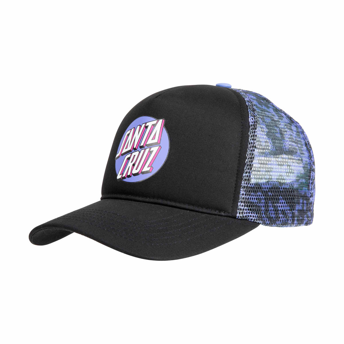 Santa Cruz Control Dot Mesh back Cap-Black | Santa Cruz | - Northshore Newquay - Surf/Skate Shop
