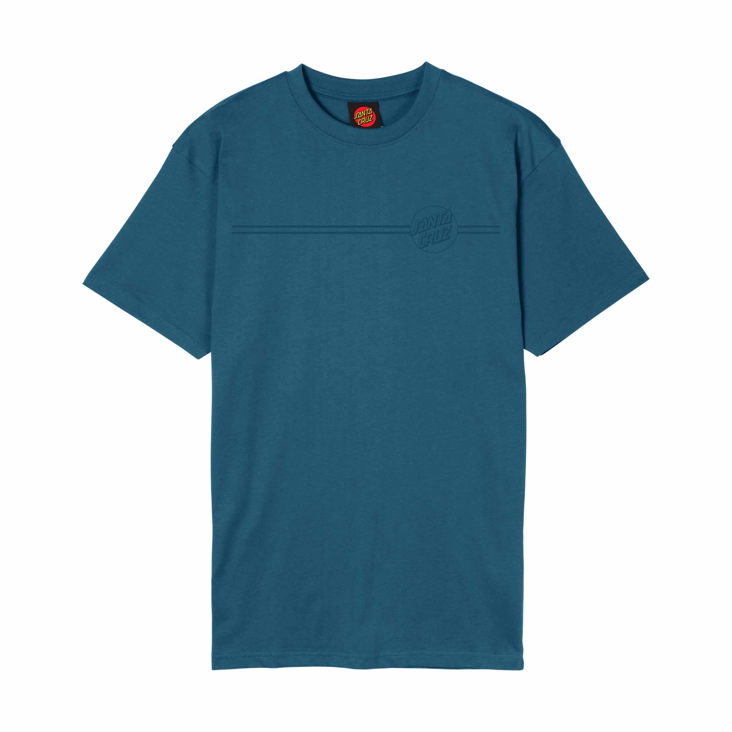 Santa Cruz Tonal Opus Dot Stripe T-Shirt-Dark Teal | Santa Cruz | - Northshore Newquay - Surf/Skate Shop
