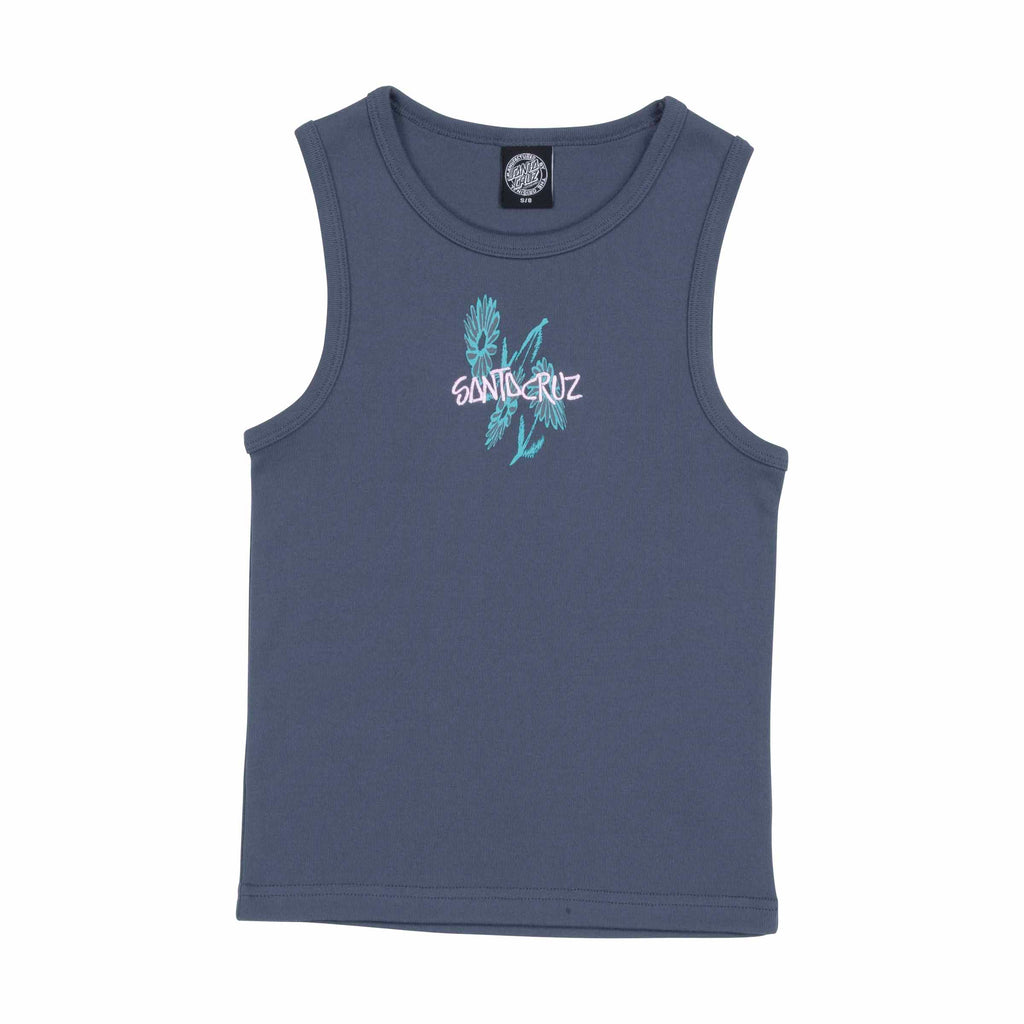 Santa Cruz Women's Dizzy Daisy Strip Tank-Slate UK14 | Santa Cruz | - Northshore Newquay - Surf/Skate Shop