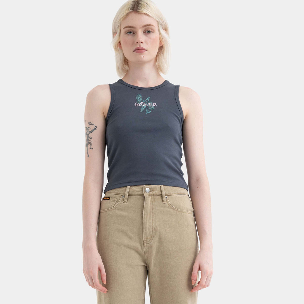 Santa Cruz Women's Dizzy Daisy Strip Tank-Slate | Santa Cruz | - Northshore Newquay - Surf/Skate Shop