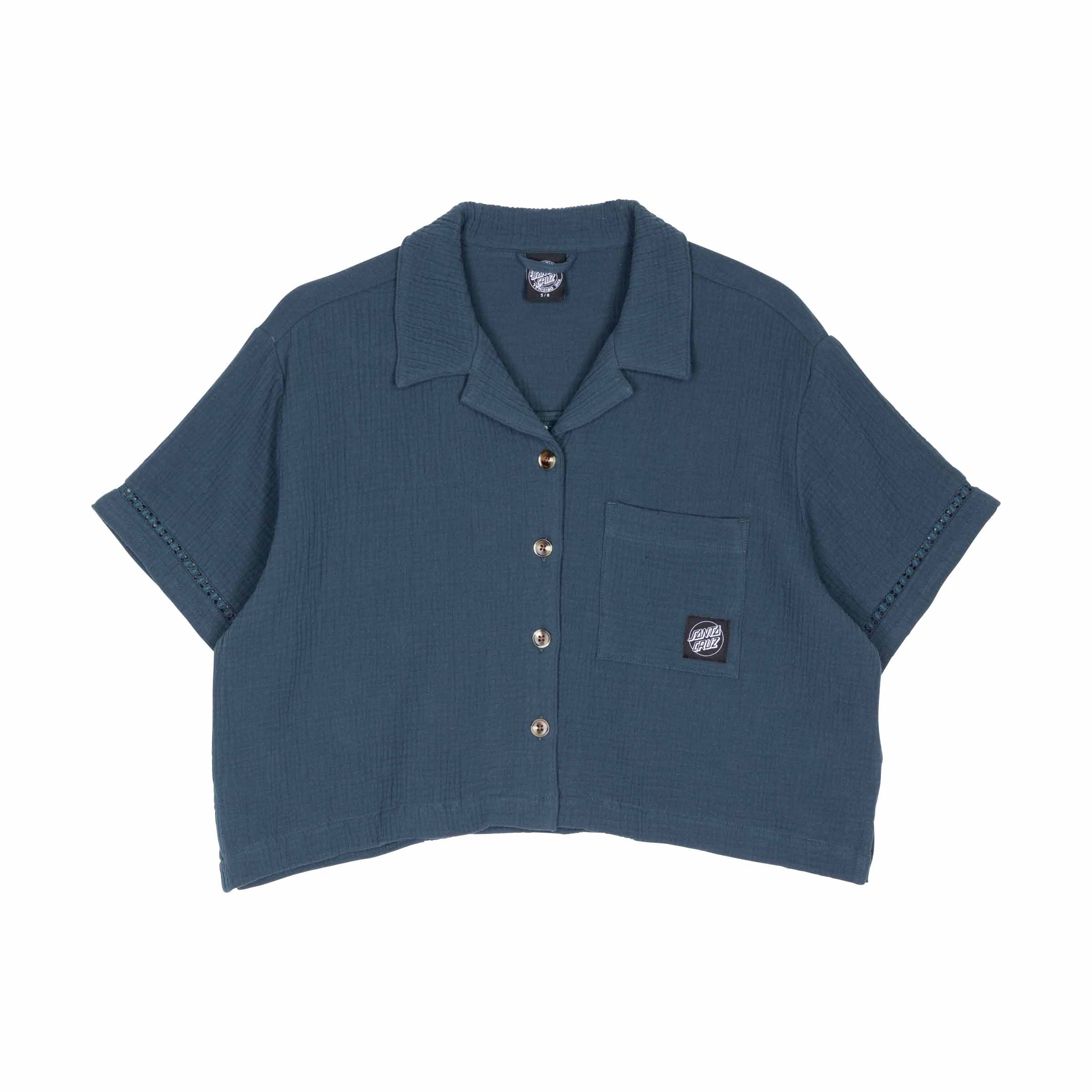Santa Cruz Women's Dune Crop Shirt-Deep Sea 14 | Northshore Surf Shop | - Northshore Newquay - Surf/Skate Shop