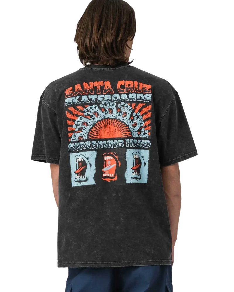 Santa Cruz VTG Screaming Connect Tshirt-Black Acid Wash | Santa Cruz | T Shirt - Northshore Newquay - Surf/Skate Shop