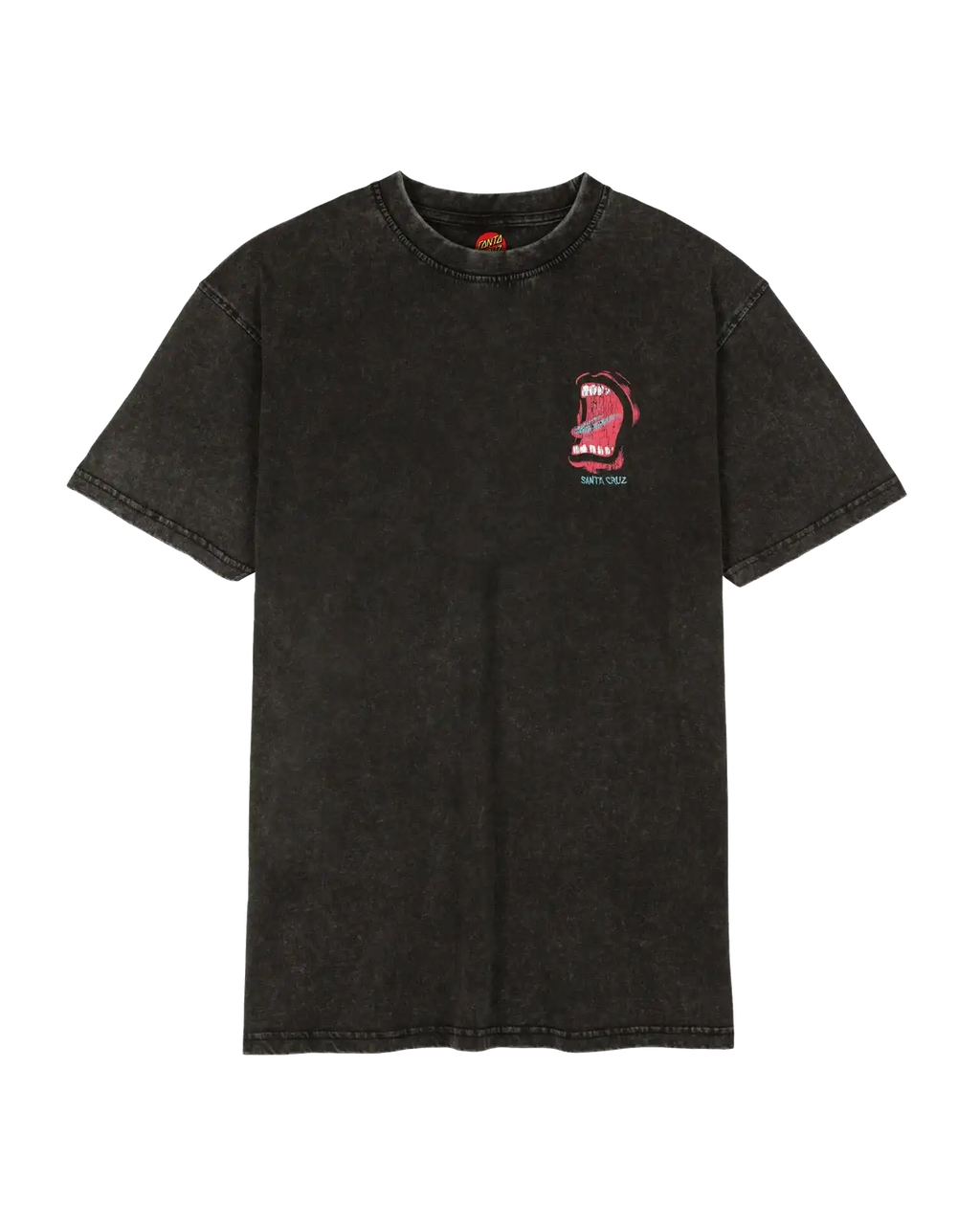 Santa Cruz VTG Screaming Connect Tshirt-Black Acid Wash | Santa Cruz | T Shirt - Northshore Newquay - Surf/Skate Shop