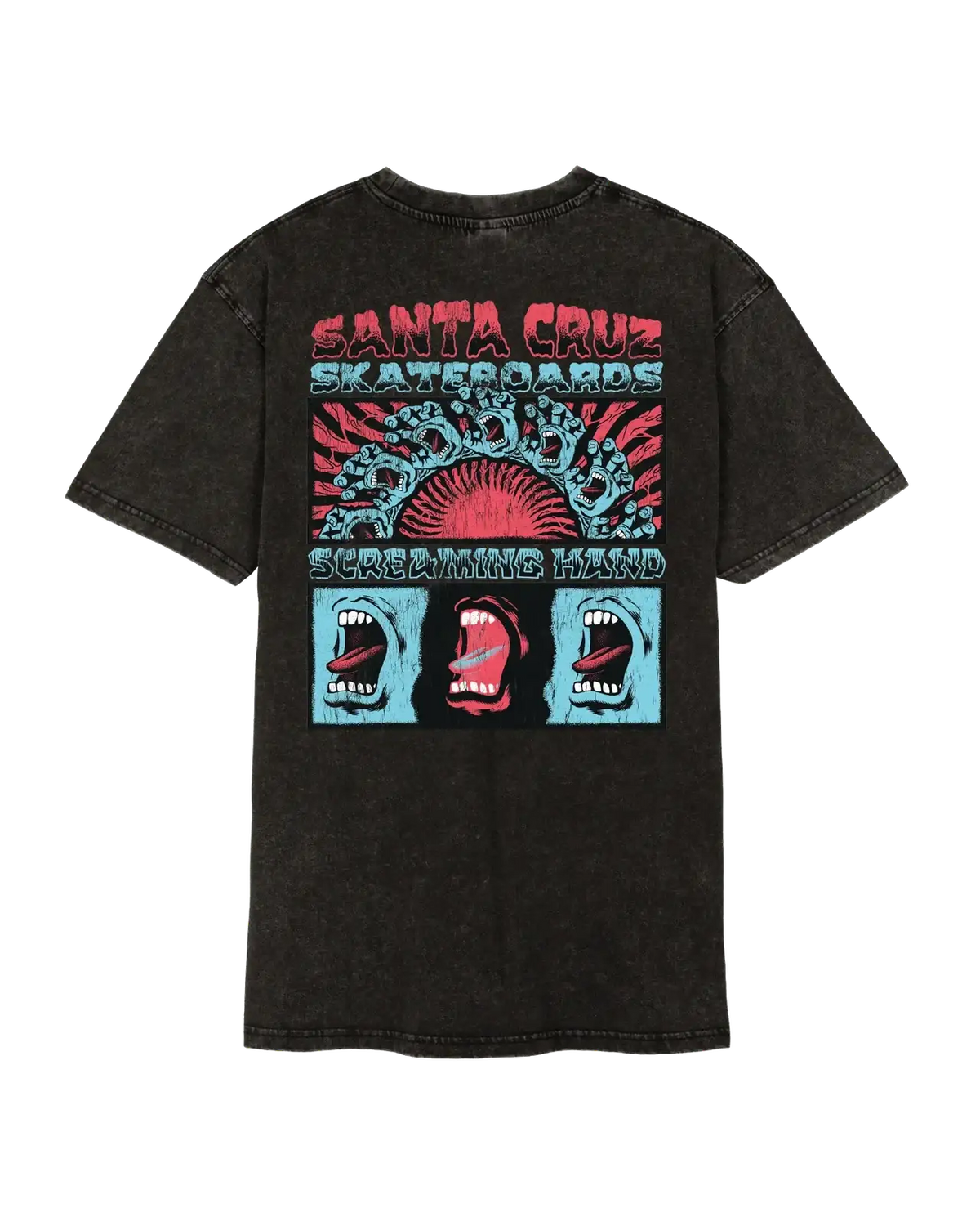 Santa Cruz VTG Screaming Connect Tshirt-Black Acid Wash | Santa Cruz | T Shirt - Northshore Newquay - Surf/Skate Shop