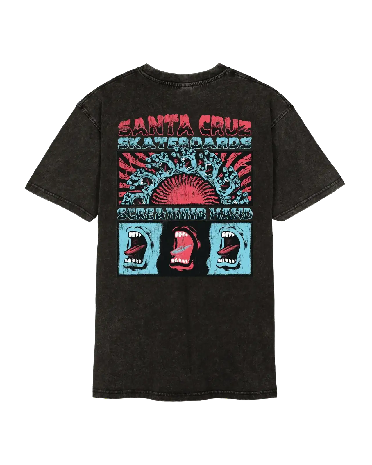 Santa Cruz VTG Screaming Connect Tshirt-Black Acid Wash | Santa Cruz | T Shirt - Northshore Newquay - Surf/Skate Shop
