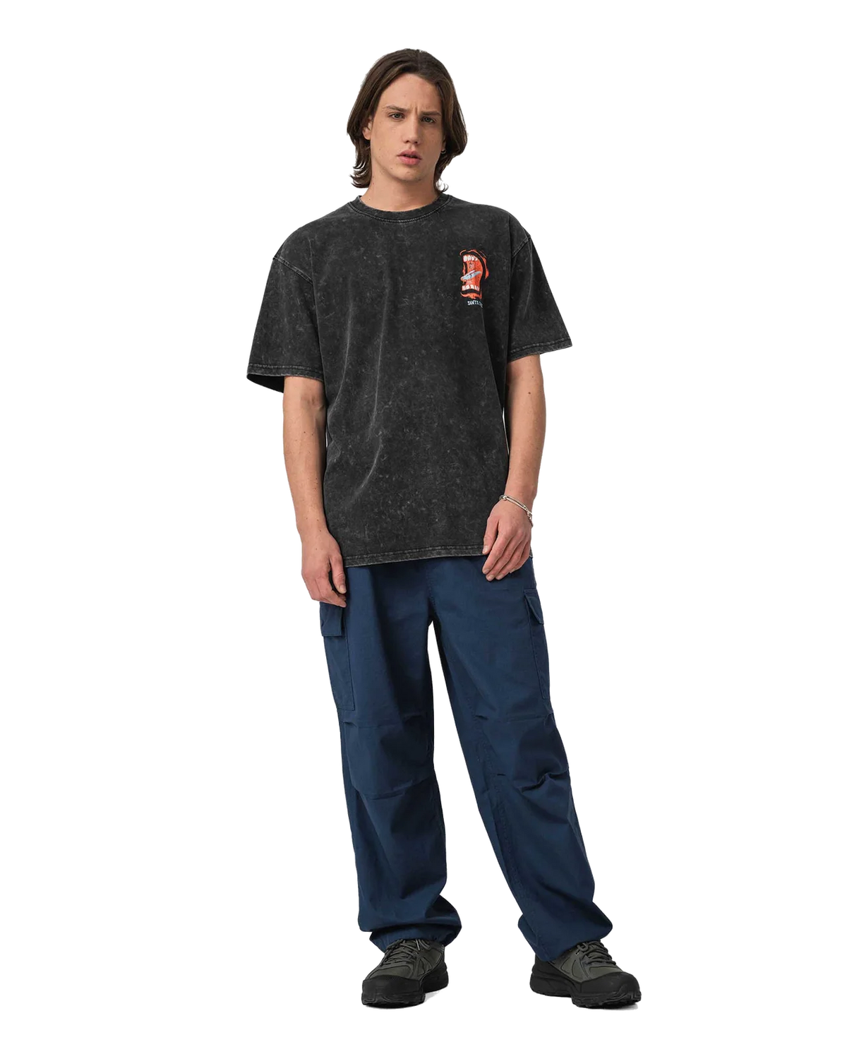 Santa Cruz VTG Screaming Connect Tshirt-Black Acid Wash | Santa Cruz | T Shirt - Northshore Newquay - Surf/Skate Shop