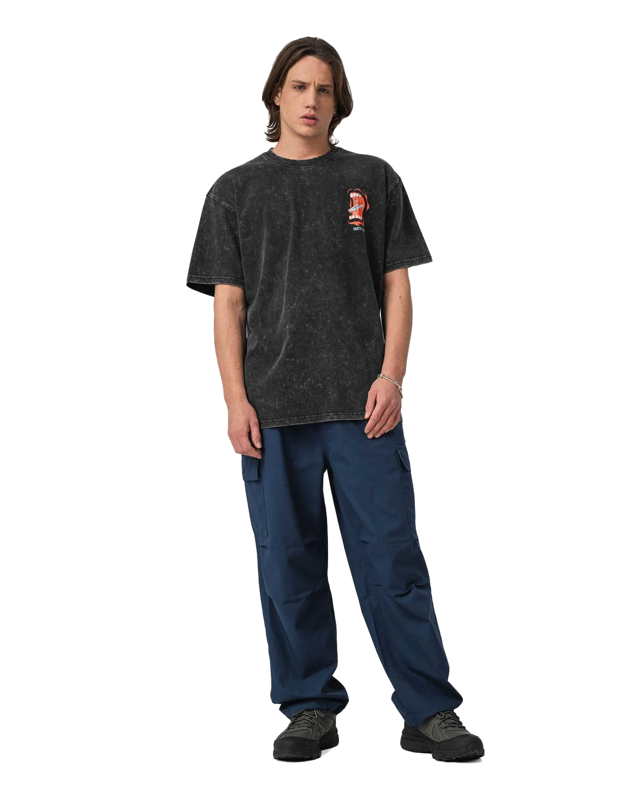 Santa Cruz VTG Screaming Connect Tshirt-Black Acid Wash | Santa Cruz | T Shirt - Northshore Newquay - Surf/Skate Shop