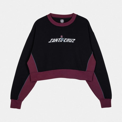 Santa Cruz Flourish Strip Crew-Black | Santa Cruz | - Northshore Newquay - Surf/Skate