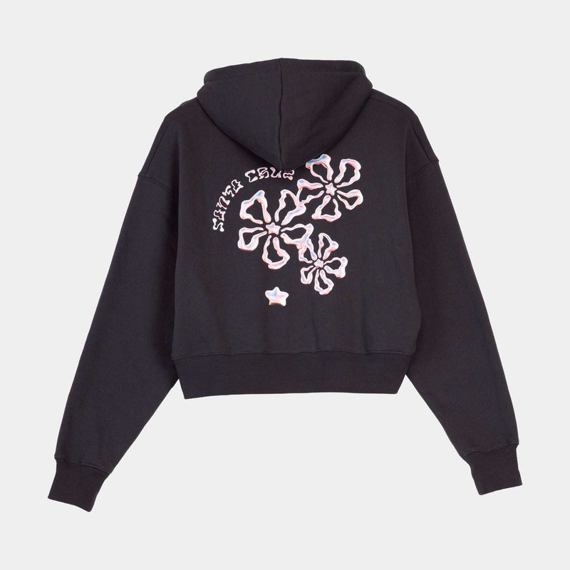 Santa Cruz Women's Chrome Flower Stack Hoody-Black Wash | Santa Cruz | - Northshore Newquay - Surf/Skate Shop