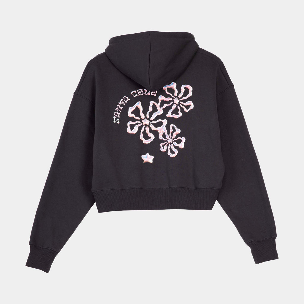 Santa Cruz Women's Chrome Flower Stack Hoody-Black Wash