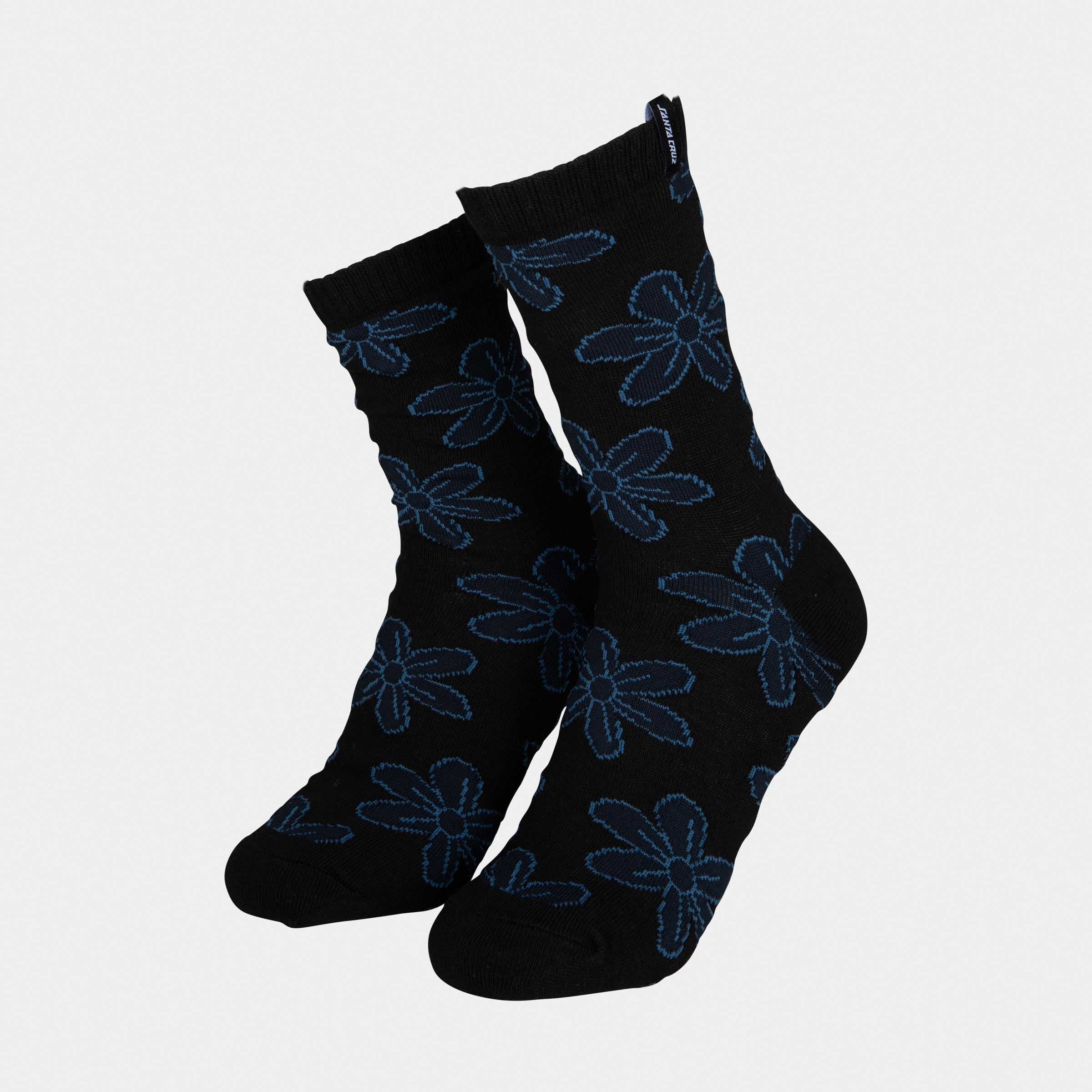 Santa Cruz Flourish Daisy Socks (2 Pack)-Mist/Black | Santa Cruz | socks
