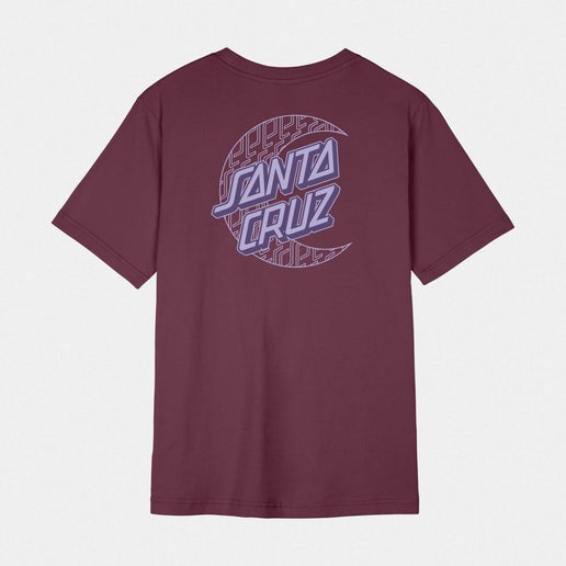 Santa Cruz Imprint Moon Dot T-Shirt-Dark Cherry | Santa Cruz | T Shirt - Northshore Newquay - Surf/Skate
