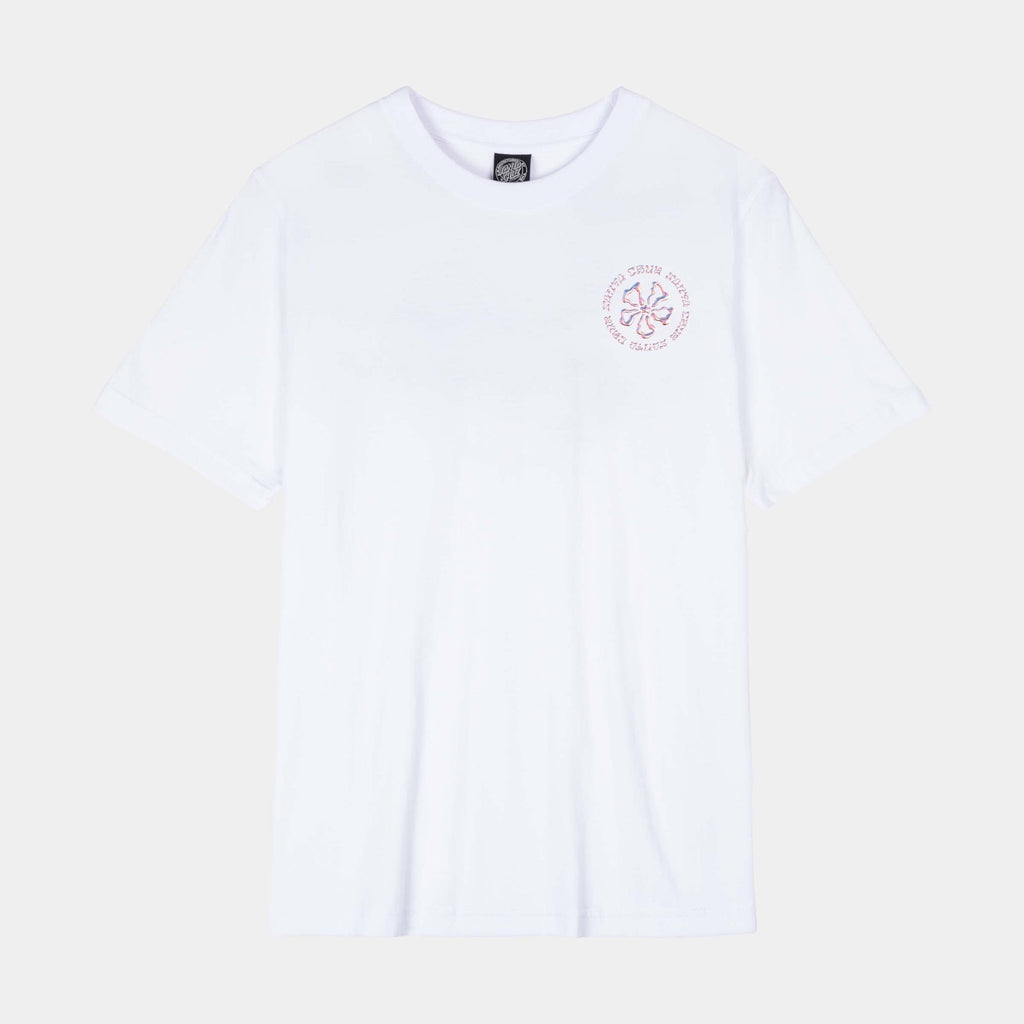 Santa Cruz Chrome Ringed Flower T-Shirt-White