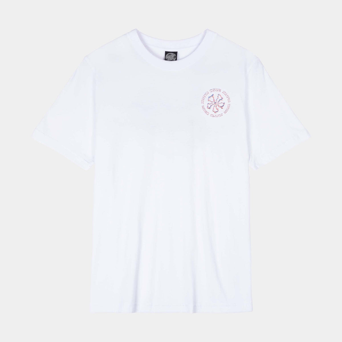 Santa Cruz Chrome Ringed Flower T-Shirt-White