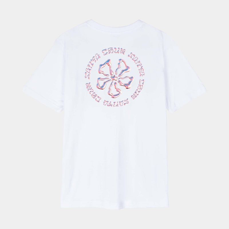 Santa Cruz Chrome Ringed Flower T-Shirt-White | Santa Cruz | - Northshore Newquay - Surf/Skate Shop