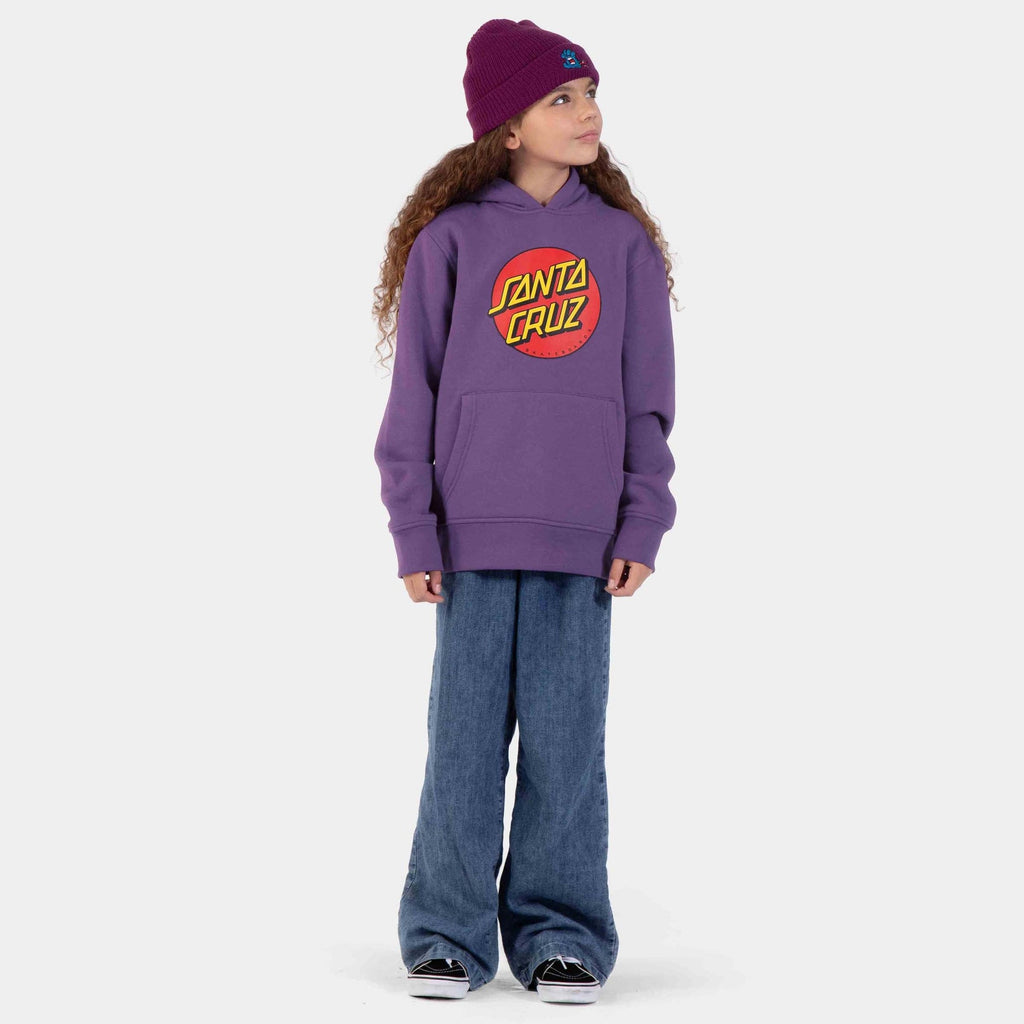 Santa Cruz Youth Classic Dot Hoody-Fresh Purple