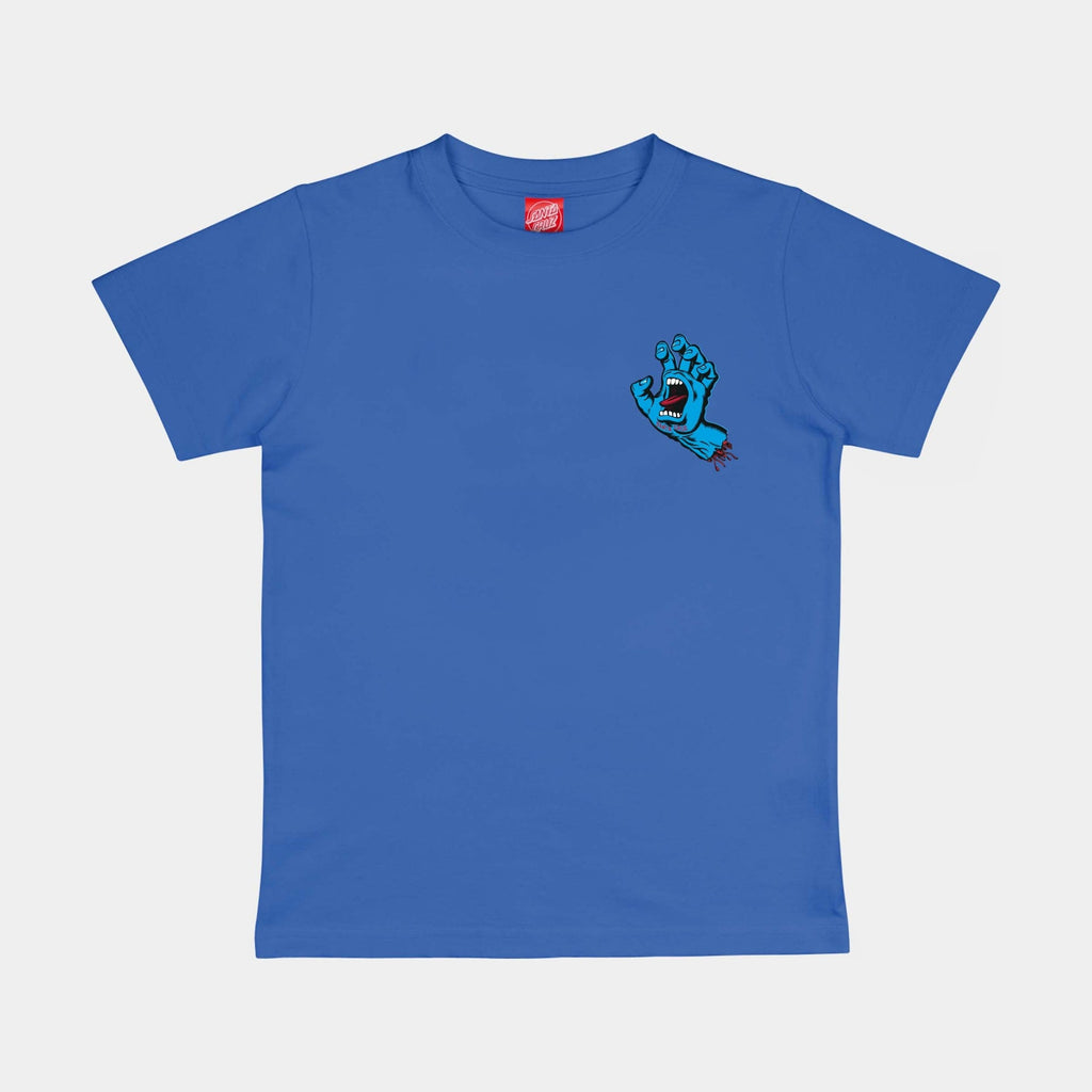 Santa Cruz Youth Screaming Hand Chest T-Shirt-Sapphire