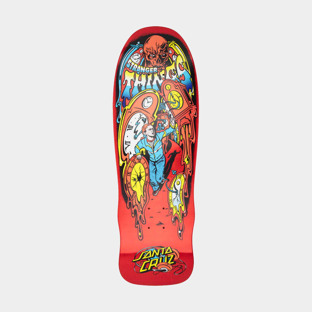 Santa Cruz Grabke Max/Stranger Things Melting Clock Deck-Red