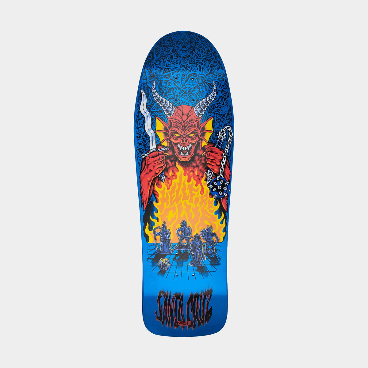 Santa Cruz Knox/Stranger Things Hellfire Pit Deck-Blue | Santa Cruz | Deck - Northshore Newquay - Surf/Skate Shop