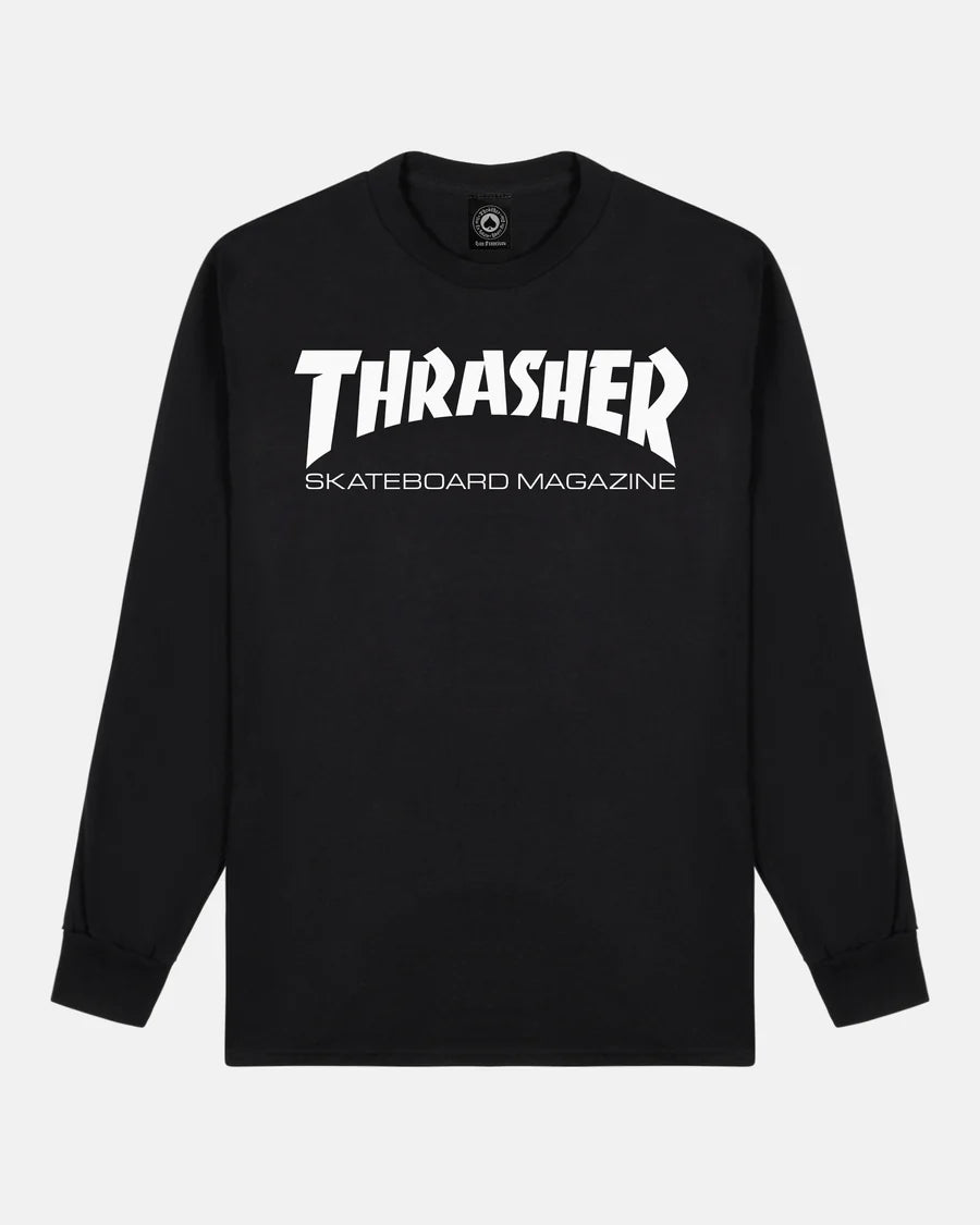 Thrasher Skate Mag Long sleeve T-shirt-Black | Thrasher | - Northshore Newquay - Surf/Skate