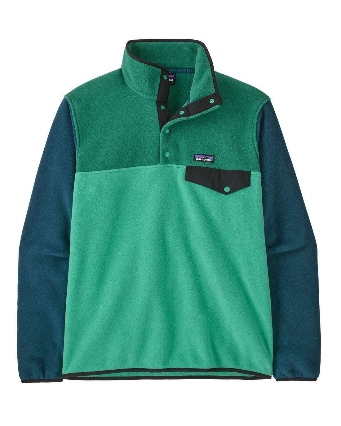 Patagonia Men's Lightweight Synchilla® Snap-T® Fleece Pullover-Aqua Stone | Patagonia | - Northshore Newquay - Surf/Skate Shop
