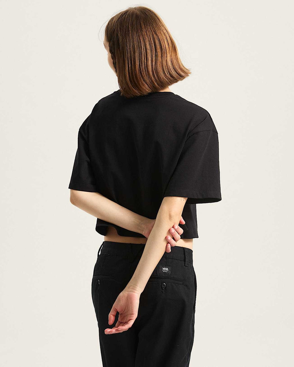 Vans W SALTON RELAX CROP SS - Black | Vans | Womens T-Shirts - Northshore Newquay - Surf/Skate Shop
