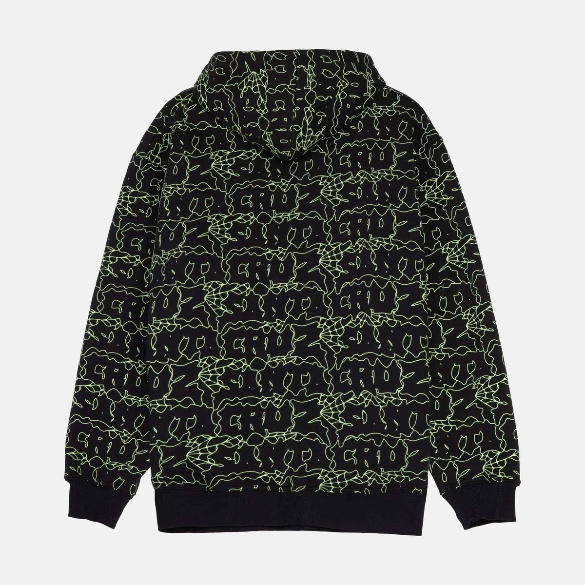 Santa Cruz Punk Web Zip Hood-Black/Green
