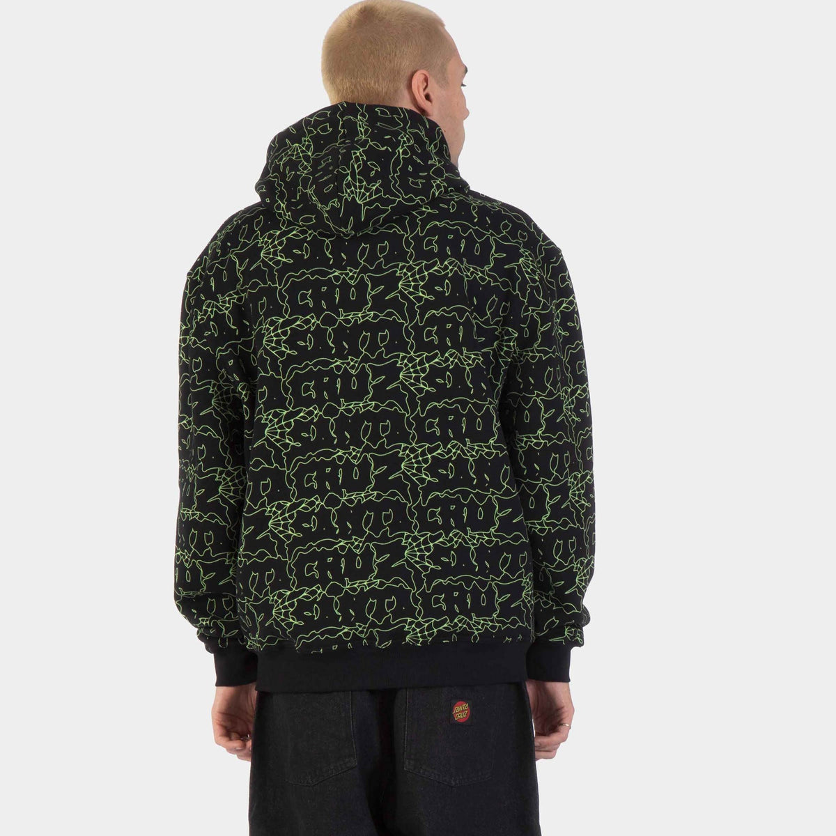 Santa Cruz Punk Web Zip Hood-Black/Green
