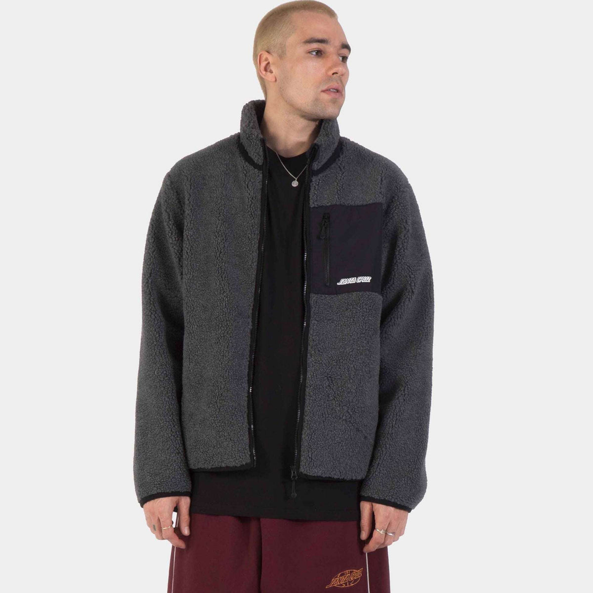 Santa Cruz Freestyle Fleece Jacket-Charcoal | Santa Cruz | - Northshore Newquay - Surf/Skate Shop