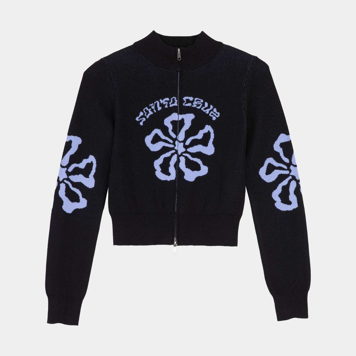 Santa Cruz Women's Flower Knit Track Top-Black Wash | Santa Cruz | - Northshore Newquay - Surf/Skate Shop