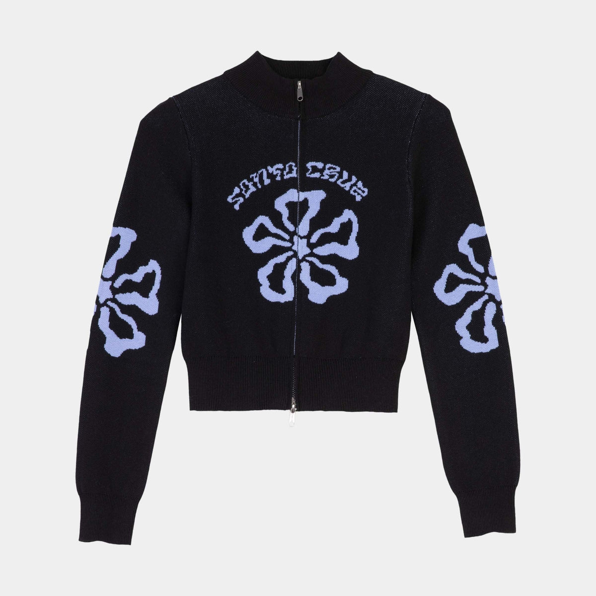 Santa Cruz Women's Flower Knit Track Top-Black Wash