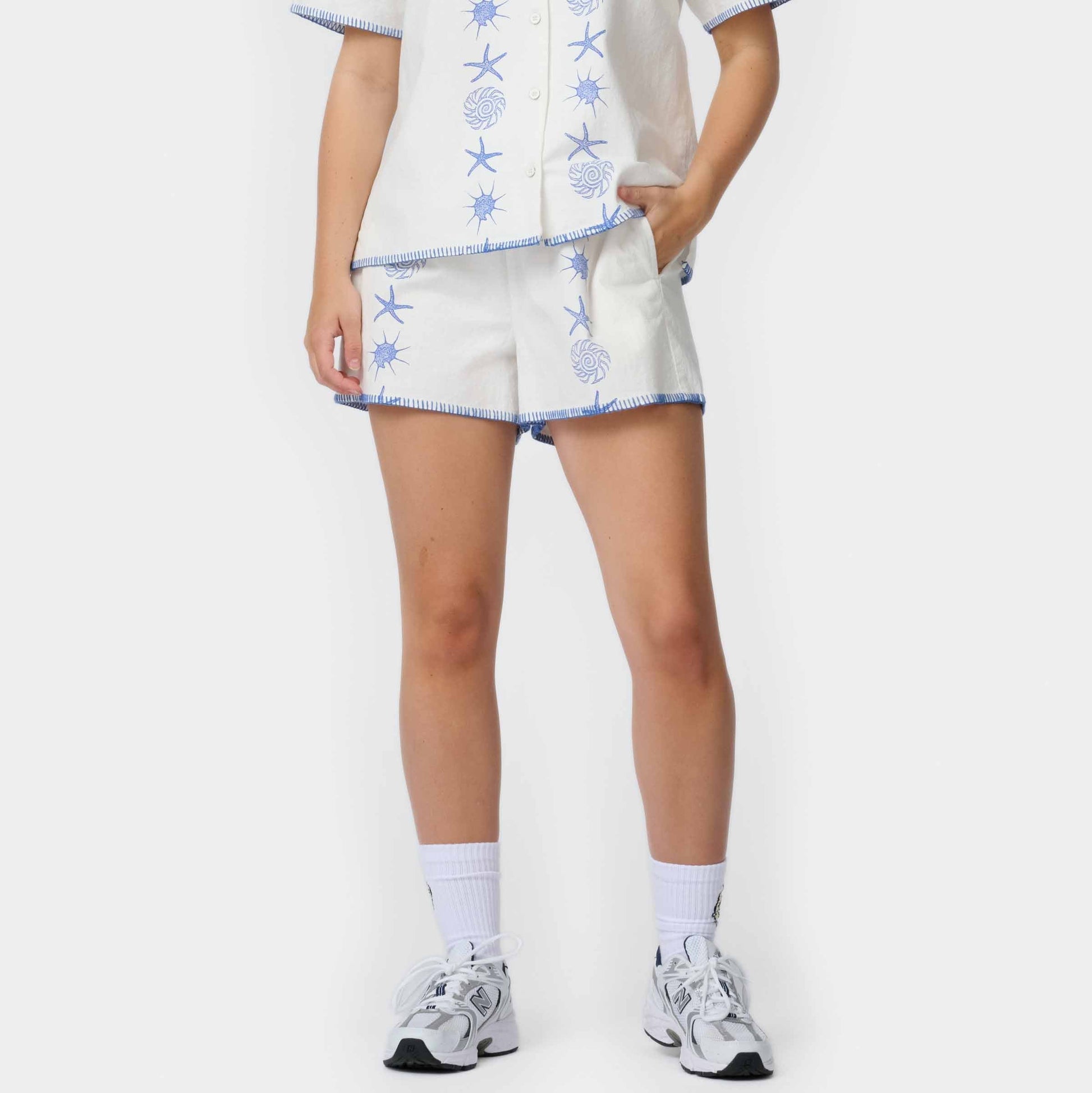 Santa Cruz Women's Reef Shorts-Off White | Santa Cruz | - Northshore Newquay - Surf/Skate Shop