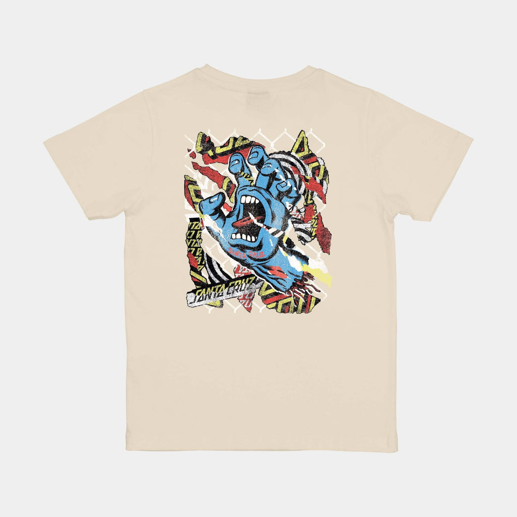 Santa Cruz youth Damaged Hand T-Shirt-Wax Paper