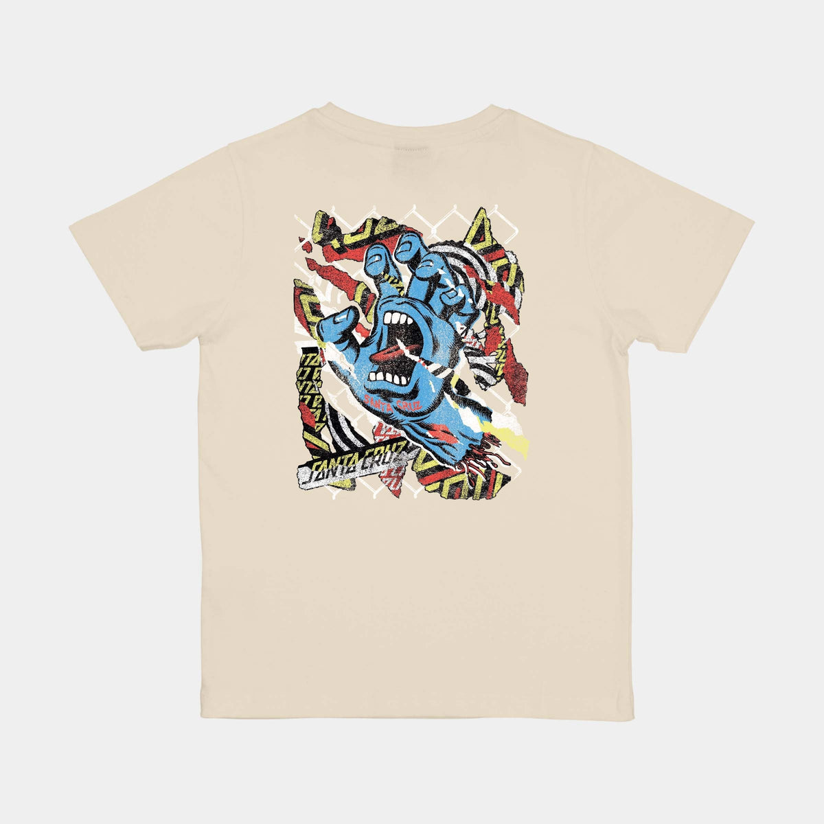 Santa Cruz youth Damaged Hand T-Shirt-Wax Paper