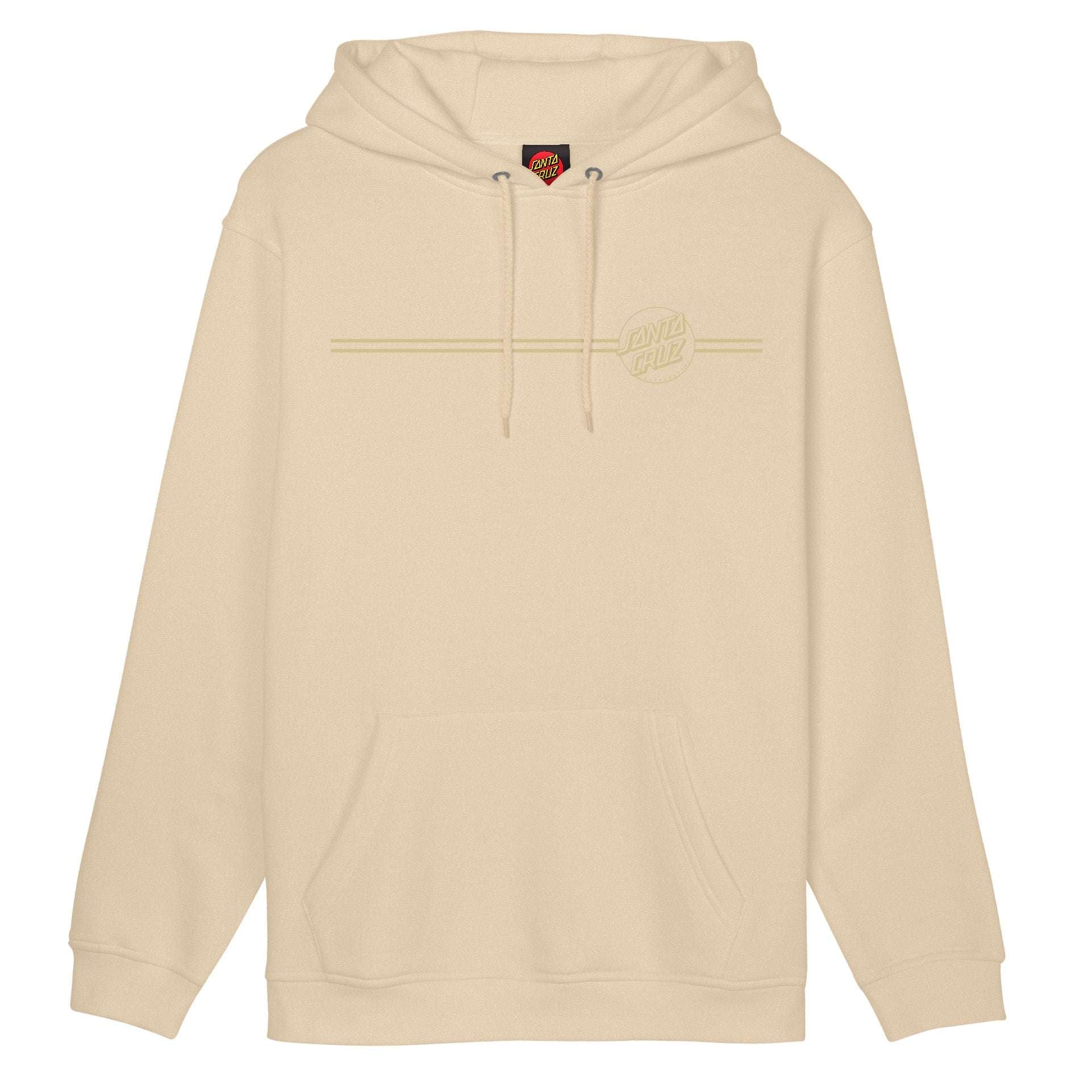 Santa Cruz Tonal Dot Stripe Hood-Vanilla | Santa Cruz | Hooded Sweatshirt
