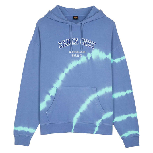 Santa Cruz Collegiate Strip Hooded Sweatshirt-Hydra Blue Tie Dye | Santa Cruz |