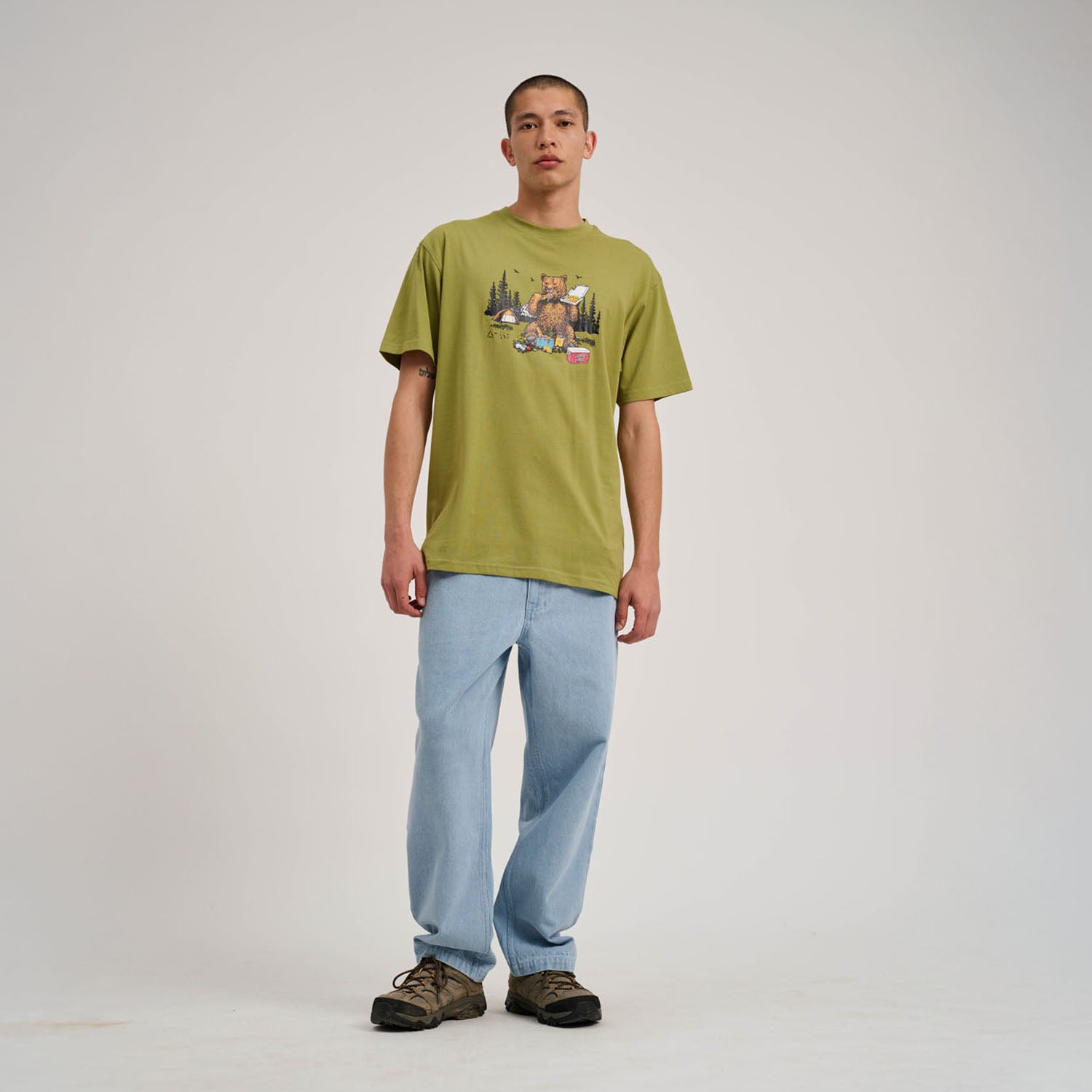 Santa Cruz Braun Pizza Bear logo Tshirt-Iguana | Santa Cruz | T Shirt