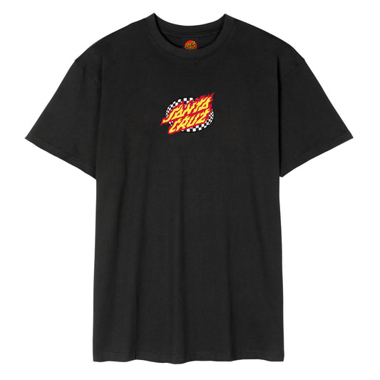 SANTA CRUZ MEN'S CHECK FLAME T SHIRT - BLACK | Santa Cruz |