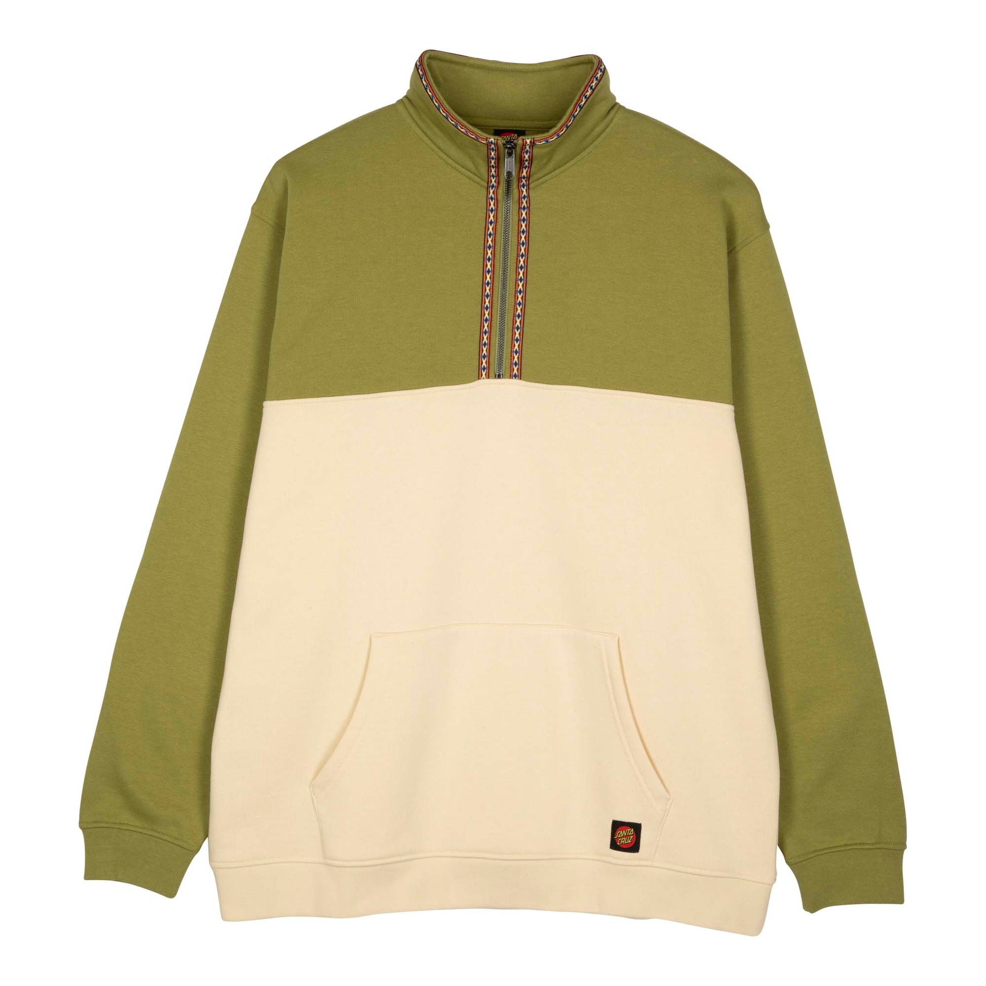 Santa Cruz Quarter Zip Camper Crew-Iguana/ Blond Wood | Santa Cruz | Fleece
