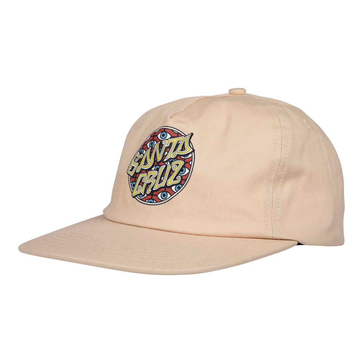Santa Cruz Salba Eyes Dot Snap Back Cap-Vanilla | Santa Cruz | Cap - Northshore Newquay - Surf/Skate Shop