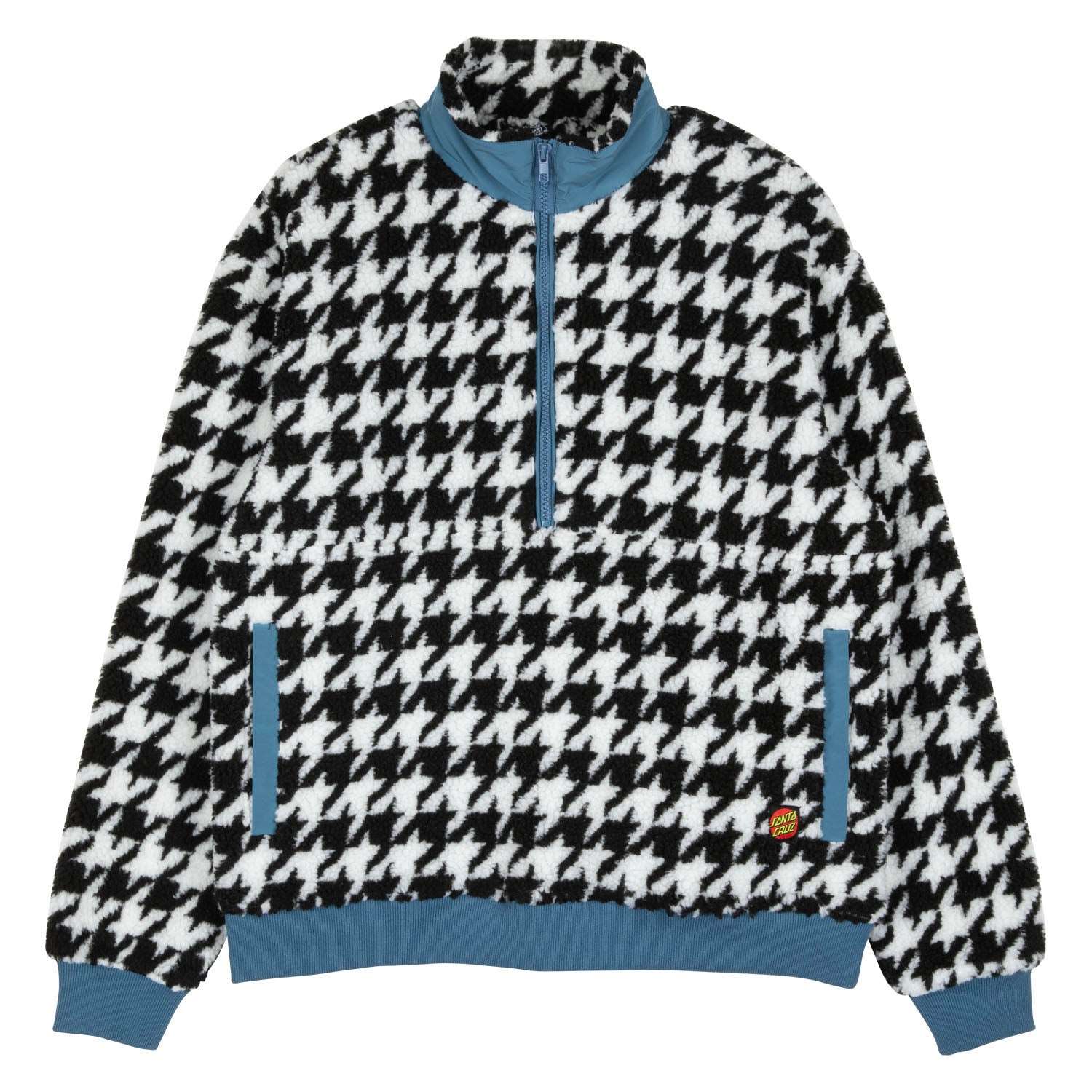 Santa Cruz Women's Astra Sherpa Fleece Jacket-Black/White 14 | Santa Cruz | Fleece