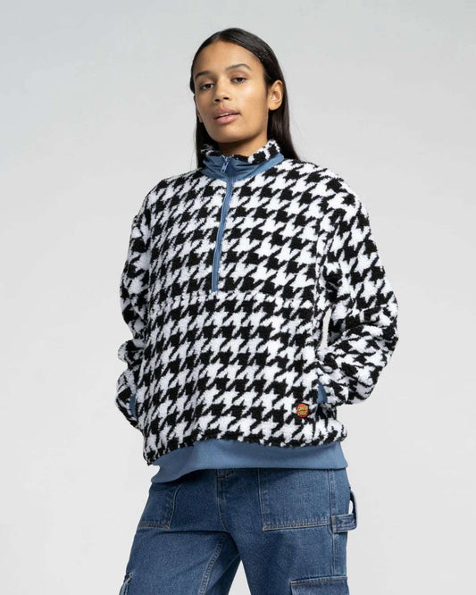 Santa Cruz Women's Astra Sherpa Fleece Jacket-Black/White | Santa Cruz | Fleece